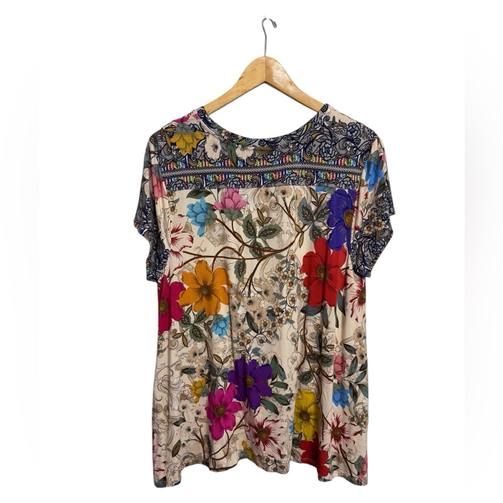 Johnny Was ARCHIBAL DRAPE TEE XL - Picture 4 of 6